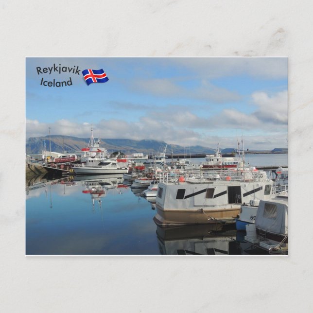 Postal Puerto de Reykjavik, Islandia (Anverso)
