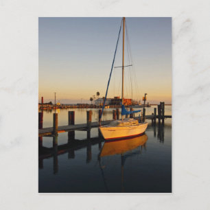 Postal puerto de Rockport, Texas al atardecer