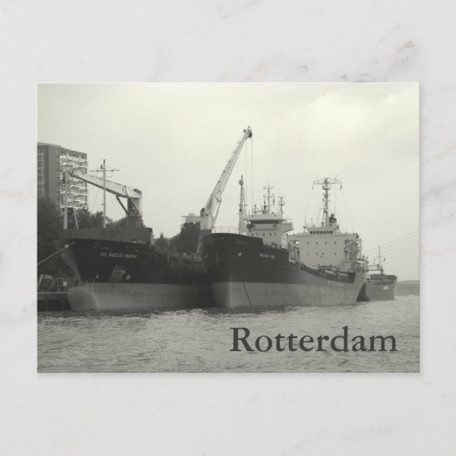 Postal Puerto de Rotterdam (Anverso)