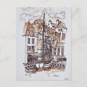 Postal Puerto de Saint-Goustan, Auray   Bretaña, Francia