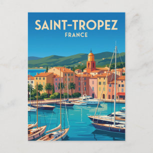 Postal Puerto de Saint-Tropez Francia
