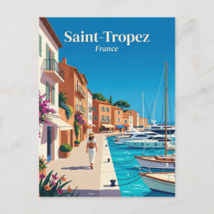 Postal Puerto de Saint-Tropez Francia