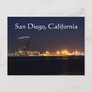 Postal Puerto de San Diego por la noche