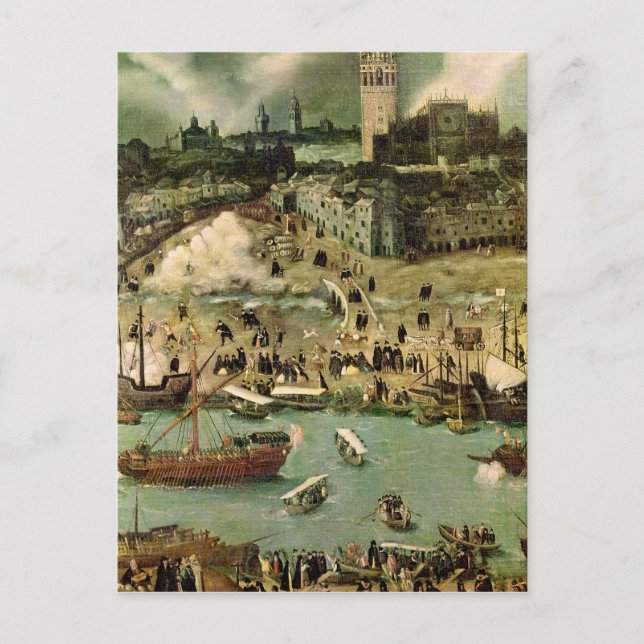 Postal Puerto de Sevilla, c.1590 (Anverso)
