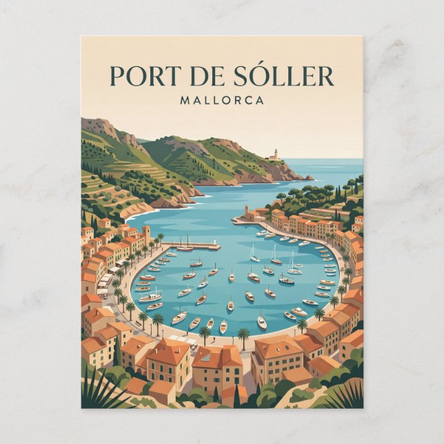 Postal Puerto de Sóller España (Anverso)