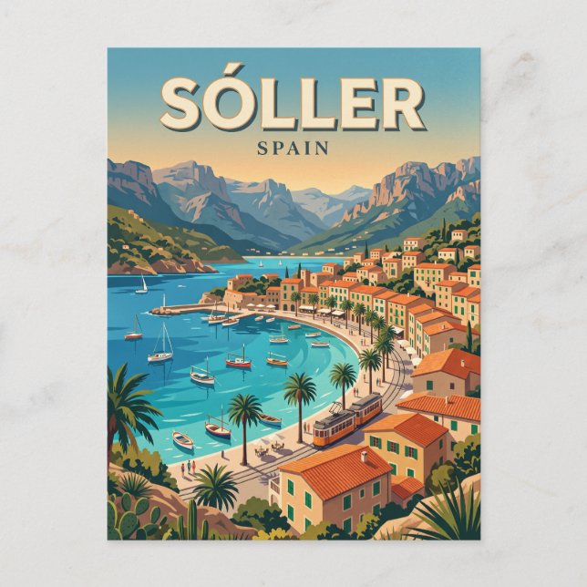 Postal Puerto de Sóller España (Anverso)