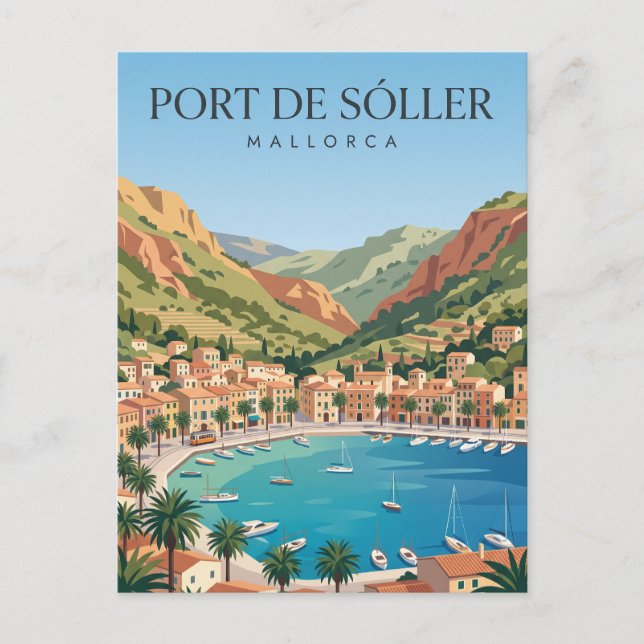 Postal Puerto de Sóller España (Anverso)