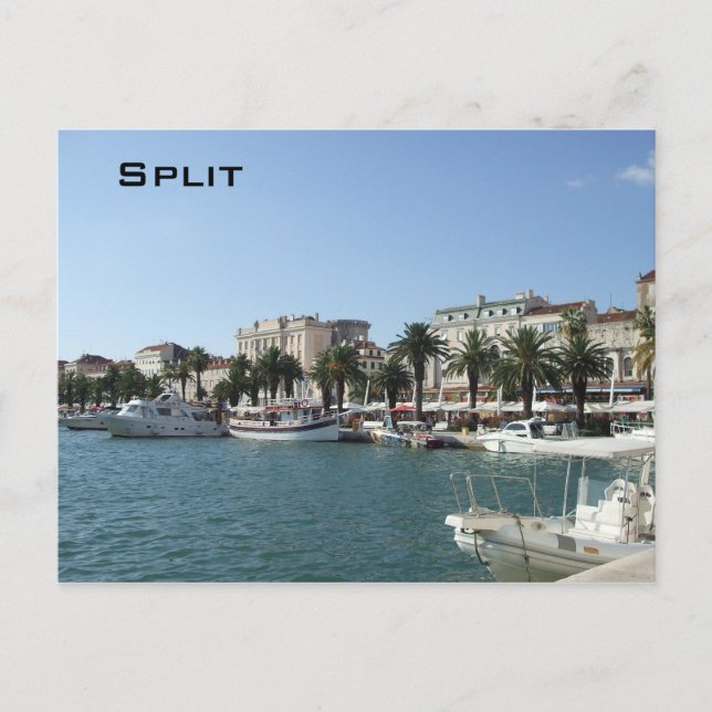 Postal Puerto de Split (Anverso)