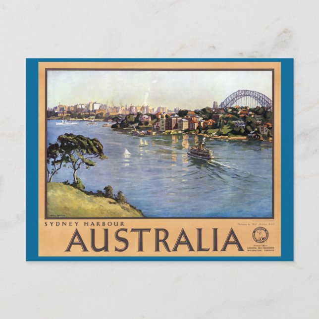 Postal Puerto de Sydney, Australia (Anverso)