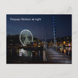 Postal Puerto de Torquay por la noche