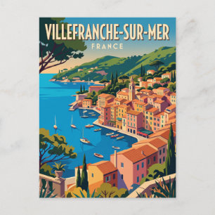 Postal Puerto de Villefranche-sur-Mer Francia