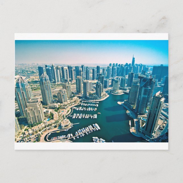 Postal Puerto deportivo de Dubai (Anverso)