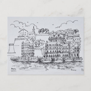 Postal Puerto fortificado de Bastia, Córcega, Francia