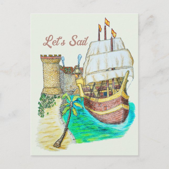 Postal Puerto Galleon (Anverso)