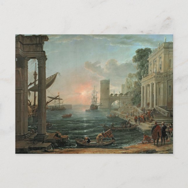 Postal Puerto marítimo con la Embarcadura (Anverso)