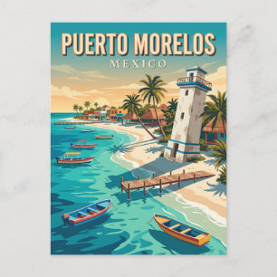Postal Puerto Morelos México