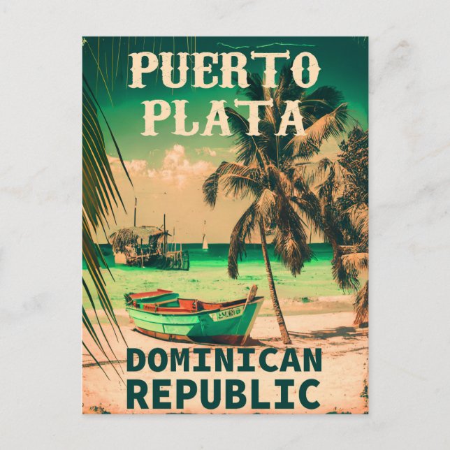 Postal Puerto Plata República Dominicana - Recuerdos de é (Anverso)