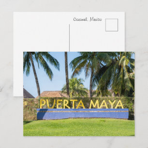Postal Puerto Puerta Maya, Cozumel, México