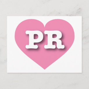 Postal Puerto Rico Corazón Rosa - Amo las Relaciones Públ