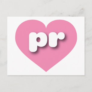 Postal Puerto Rico Corazón Rosa - Me encanta la pr