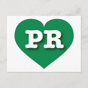 Postal Puerto Rico Corazón Verde - Amo las Relaciones Púb