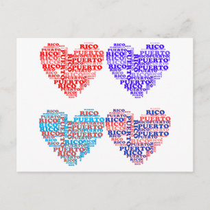 Postal Puerto Rico Hearts Products