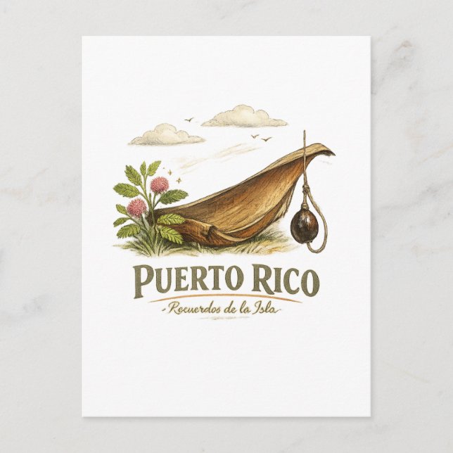 Postal Puerto Rico – Recuerdos de la Isla Nostálgico (Anverso)