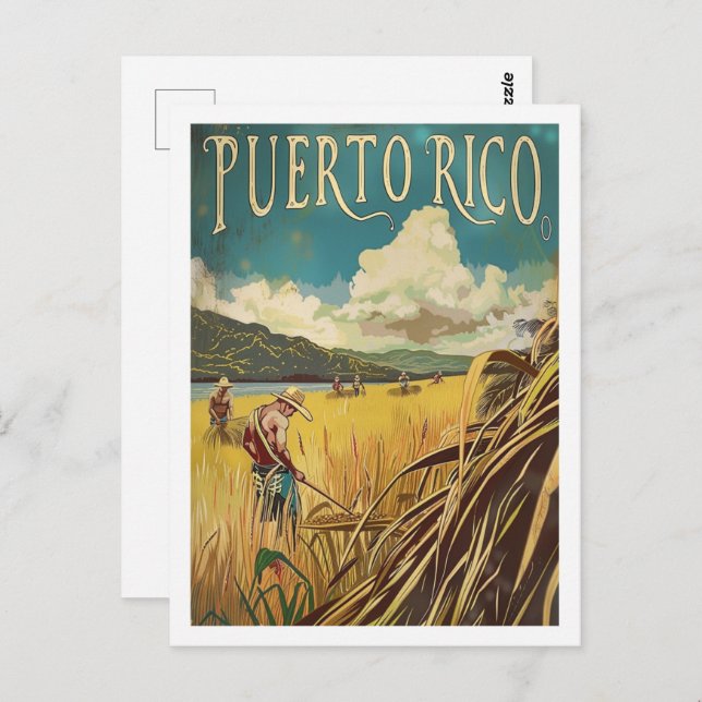 Postal Puerto Rico Vintage Famoso lugar de viaje (Anverso / Reverso)