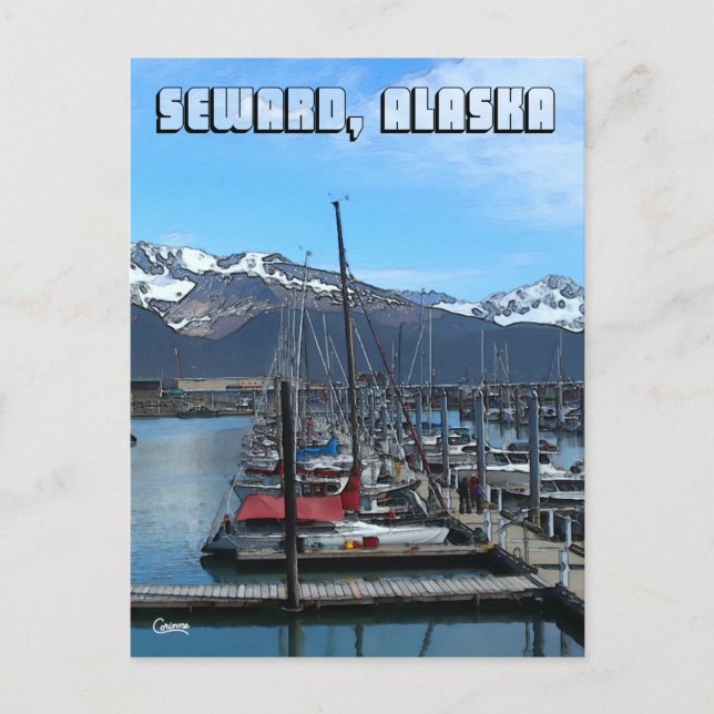 Postal Puerto Seward Boat 1 - Postcard (Anverso)