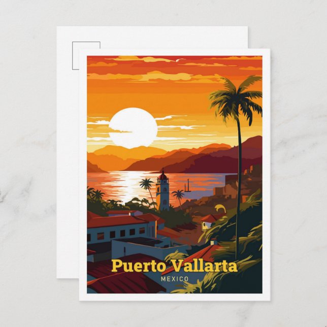 Postal Puerto Vallarta México Viaje al arte (Anverso / Reverso)