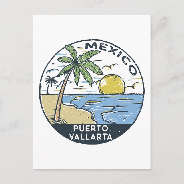 Postal Puerto Vallarta México Vintage (Anverso)