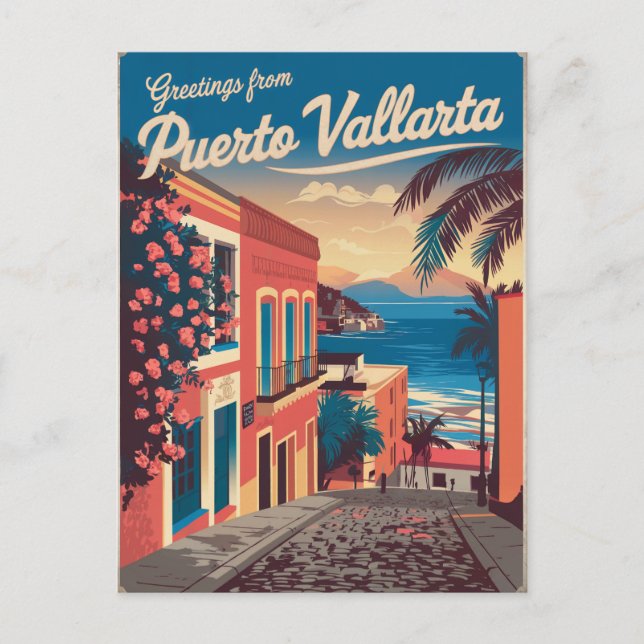 Postal Puerto Vallarta México vintage (Anverso)