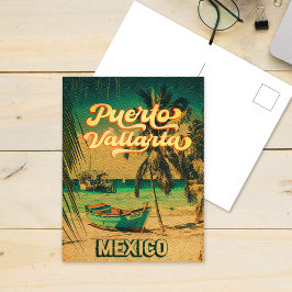 Postal Puerto Vallarta México Vintage Souvenirs 60