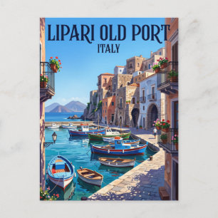 Postal Puerto Viejo de Lipari Italia