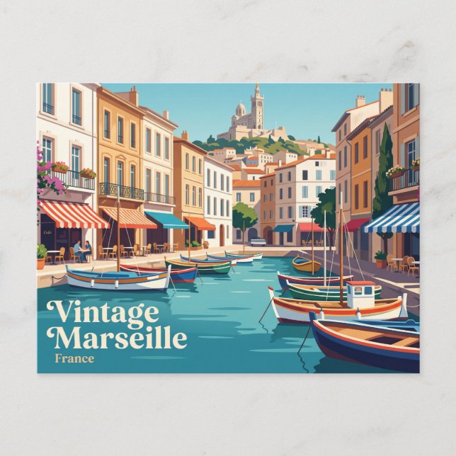 Postal Puerto Viejo de Marsella Francia (Anverso)