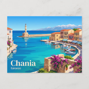 Postal Puerto Viejo Veneciano de Chania Grecia