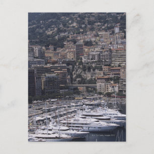 Postal Puerto, vista vertical, Monte Carlo, francés