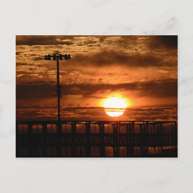 Postal Puertos De Oakland Sunset (Anverso)