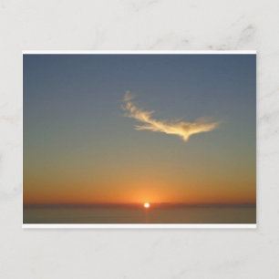 Postal puesta de sol de ángel