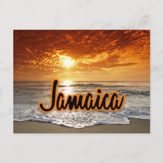 Postal Puesta de sol de Jamaica (Anverso)