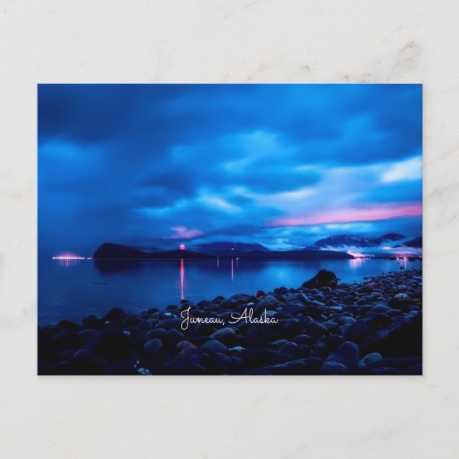 Postal Puesta de sol de Juneau (Anverso)