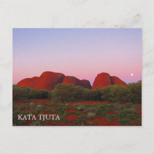 Postal puesta de sol de la luna kata tjuta