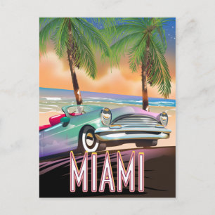 Postal Puesta de sol de Miami