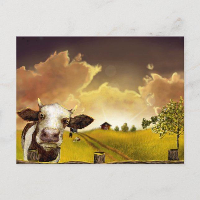 Postal Puesta de sol de Saskatchewan (Anverso)