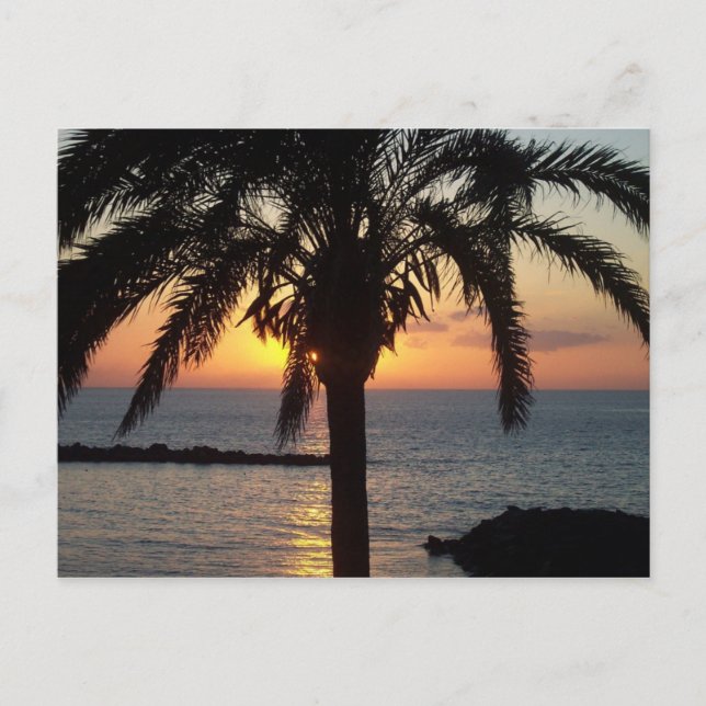 Postal Puesta de sol de Tenerife (Anverso)