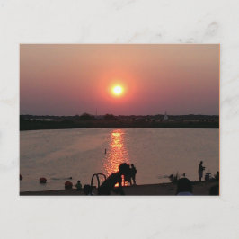 Postal Puesta de sol de Texas en el lago Lewisville