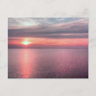 Postal Puesta de sol de verano de Norfolk