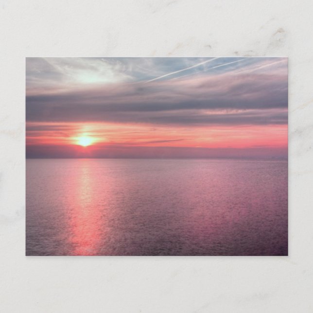 Postal Puesta de sol de verano de Norfolk (Anverso)