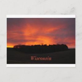 Postal Puesta de sol de Wisconsin