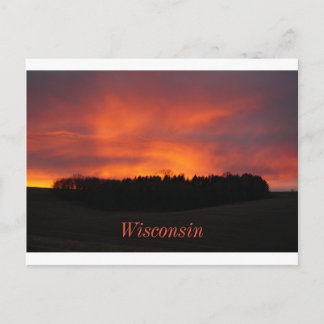 Postal Puesta de sol de Wisconsin